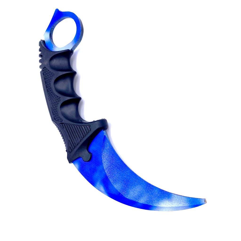 Cutit Karambit Cloud pentru antrenament, fara tais, CS:GO, albastru